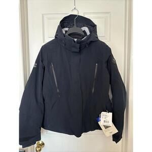 Obermeyer $599 Womens Large 14 Dermizax Evelyn Full-Zip Hooded Snow Jacket Black